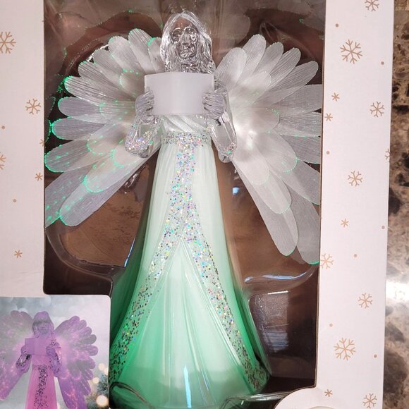 Mikasa Color Changing LED Angel Acrylic Figurine 8.5'' Battery Operated 6 Colors - Picture 2 of 6